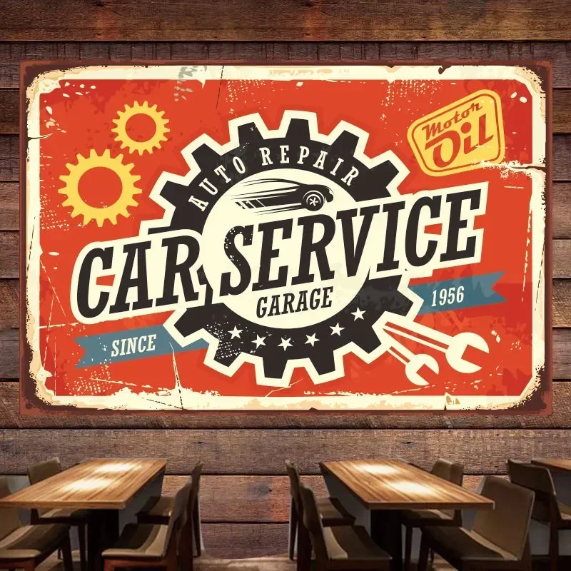 Auto Repair Shop For Sale - CAR SERVICE Vintage Poster Wall Decor
