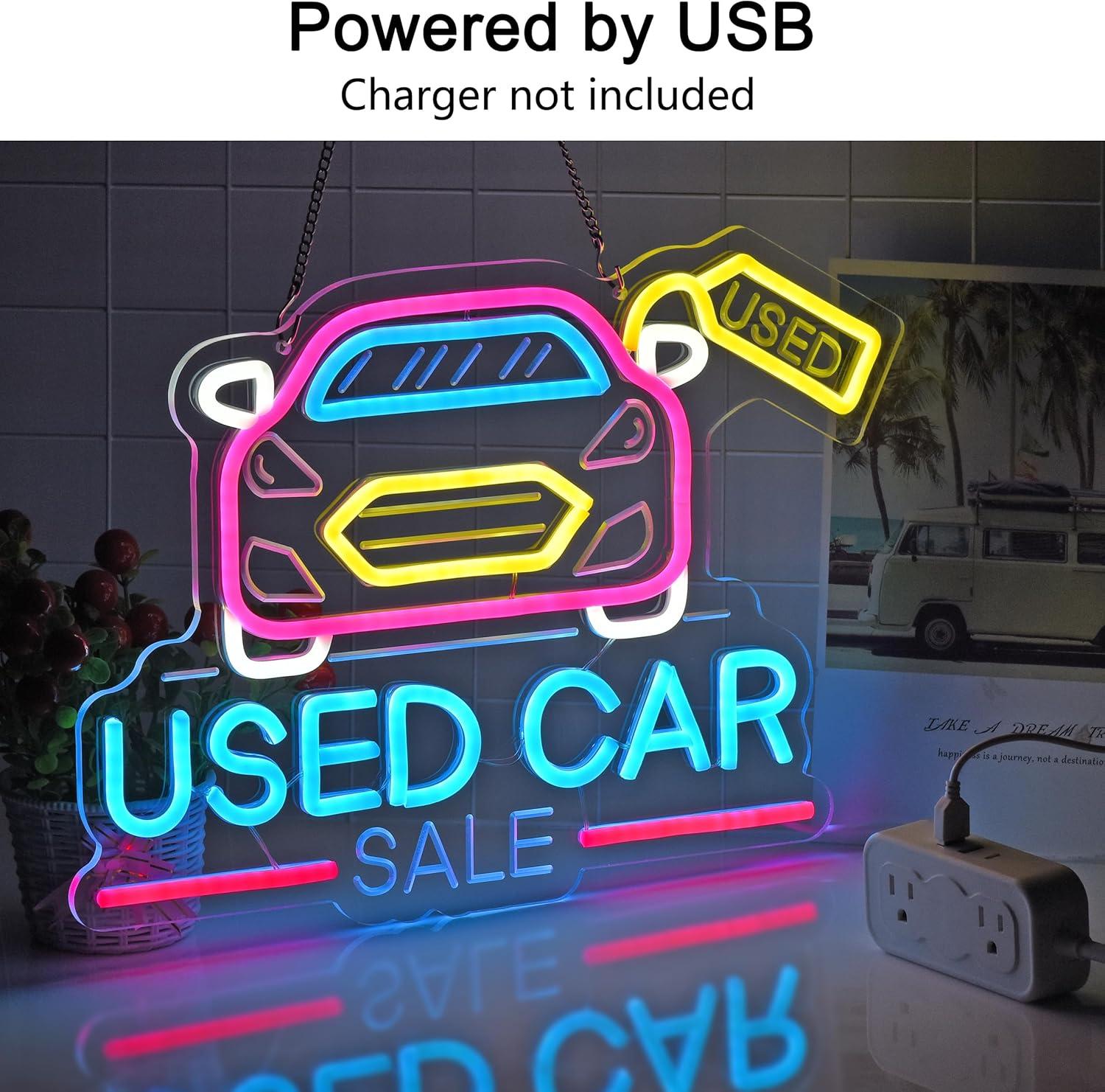 Used Car Sale Neon Sign LED Li – обзор и цена Auto Repair Shop For Sale