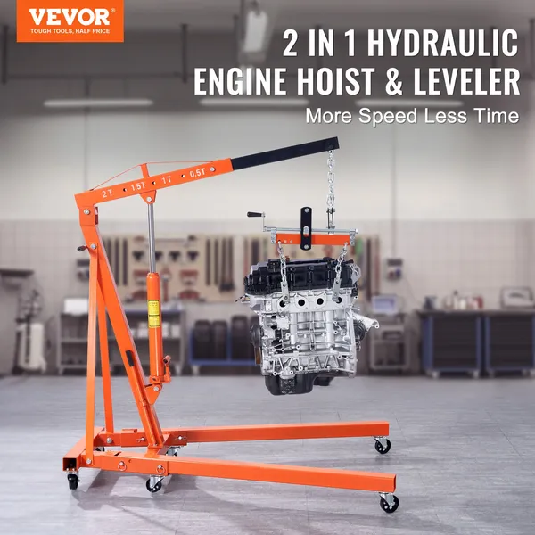 VEVOR Hydraulic Engine Hoist w – обзор и цена Engine Hoist Crane