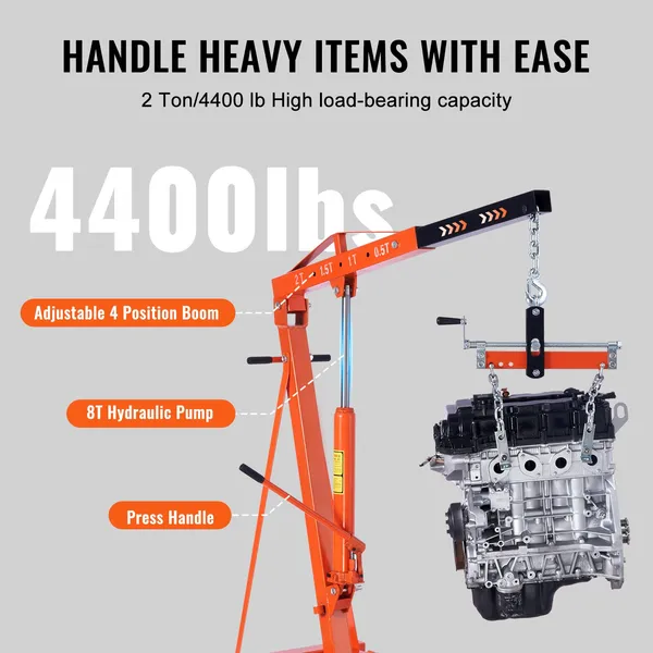 VEVOR Hydraulic Engine Hoist w – обзор и цена Engine Hoist Crane