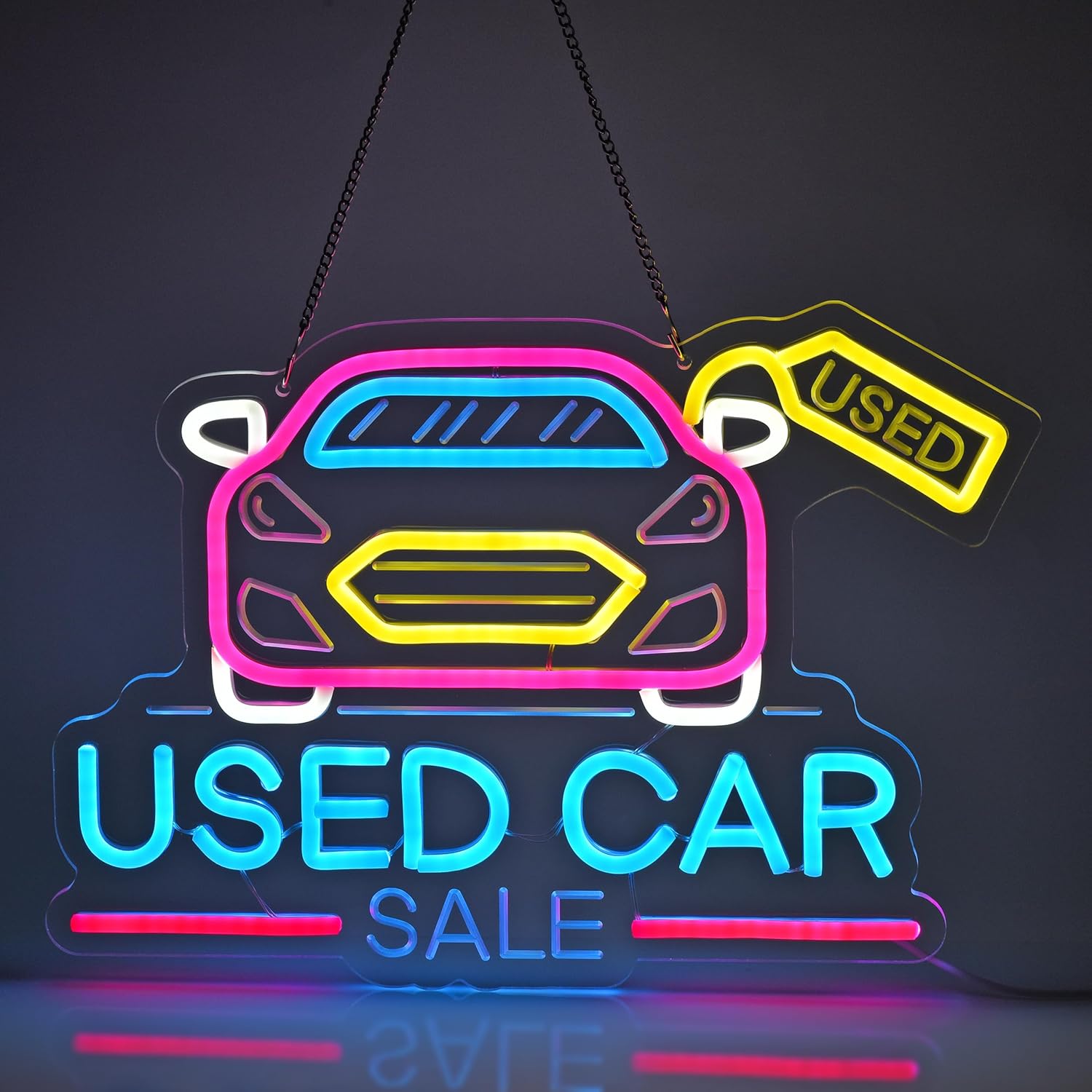 Used Car Sale Neon Sign USB Po – обзор и цена Auto Repair Shop For Sale