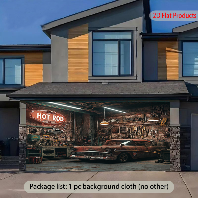 1Vintage Car Garage Banner Bac – обзор и цена Auto Repair Shop Background