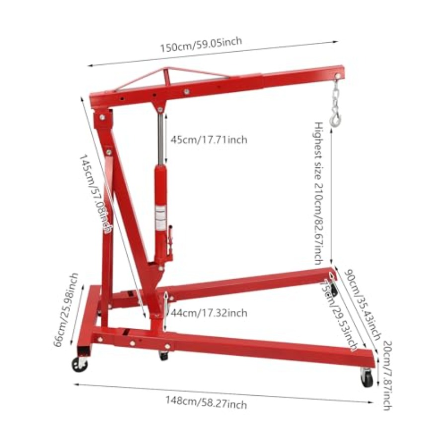 Folding Engine Hoist 1102lbs C – обзор и цена Engine Hoist Crane