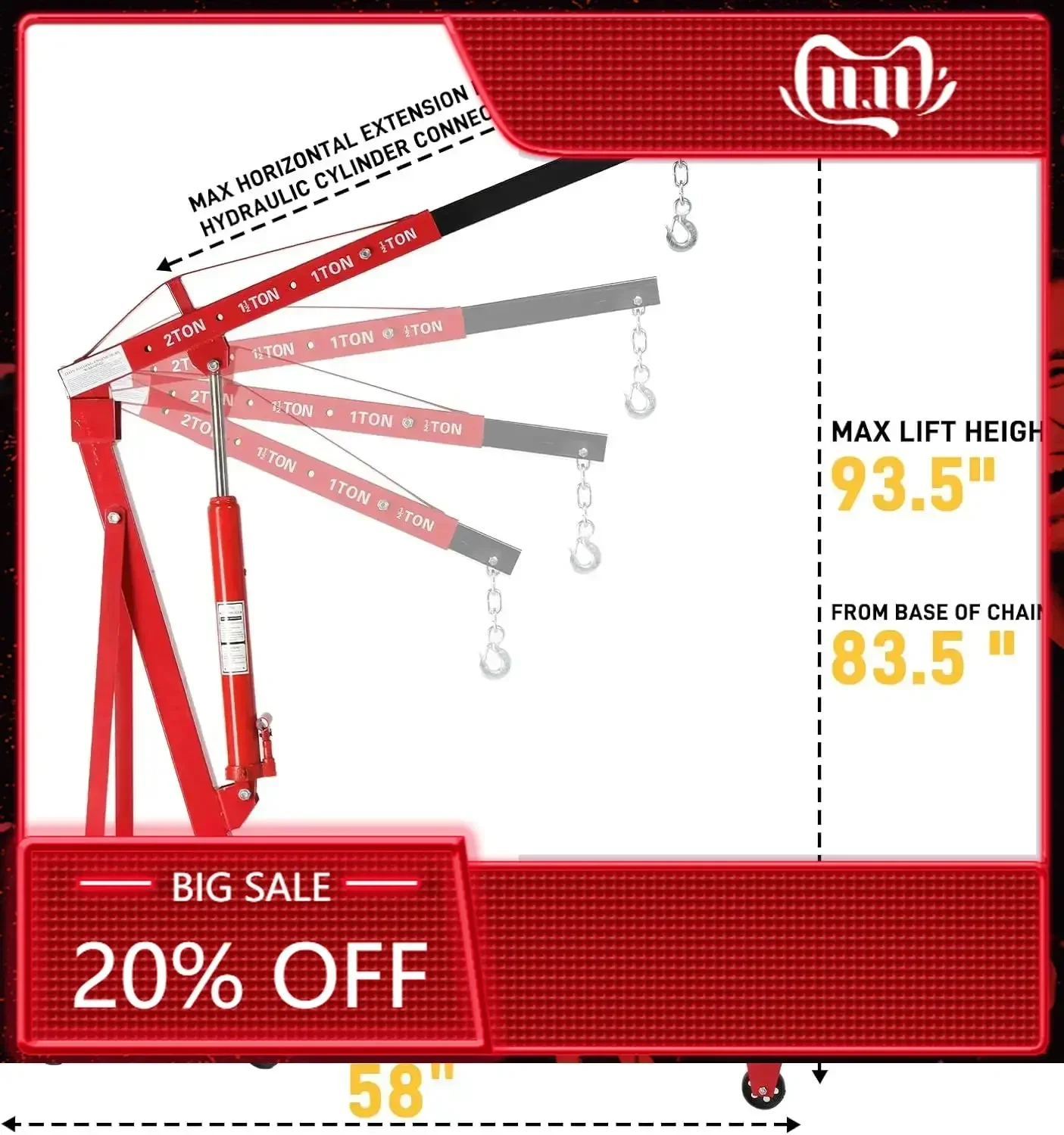 BestsellerEngine Hoist 2 TON F – обзор и цена Engine Hoist Crane
